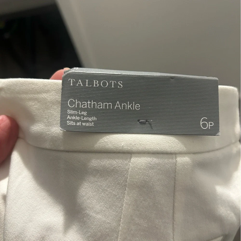 Talbots Chatham ankle pants white 6P - Picture 2 of 5